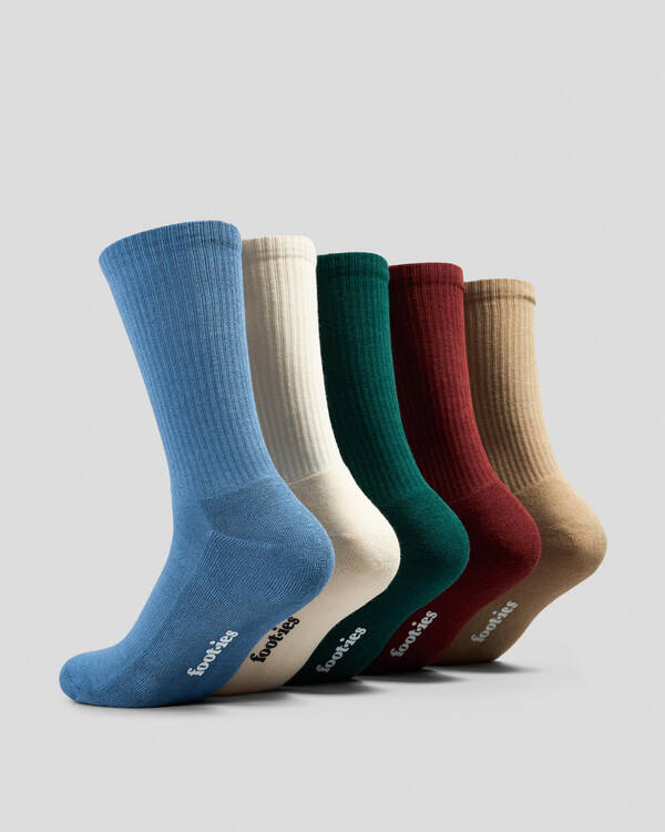 FOOT-IES Blaze Crew Sneaker Socks 5 Pack for Mens