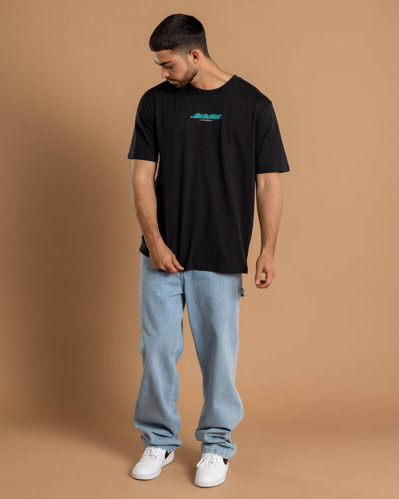 Santa Cruz Stacked Handled Strip T-Shirt for Mens