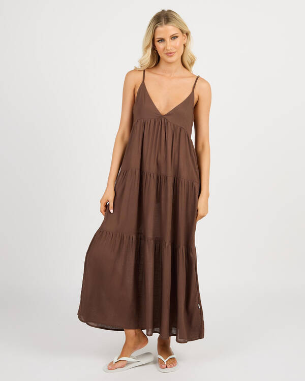 Rhythm Classic Tiered Midi Dress for Womens