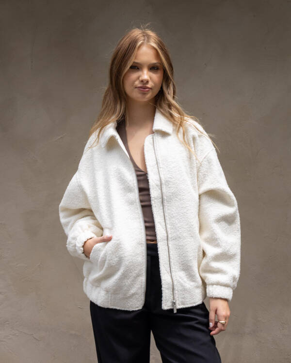 Ava And Ever Juno Boucle Bomber Jacket for Womens