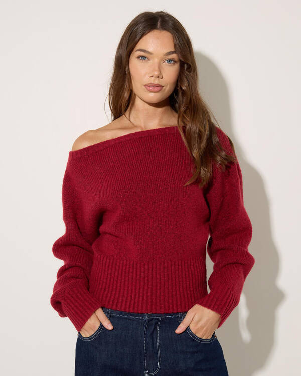 Lenni Off Shoulder Knit Jumper