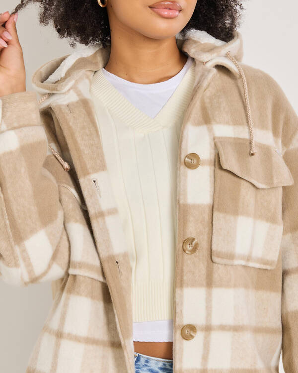 Mooloola Flynn Hooded Shacket for Womens