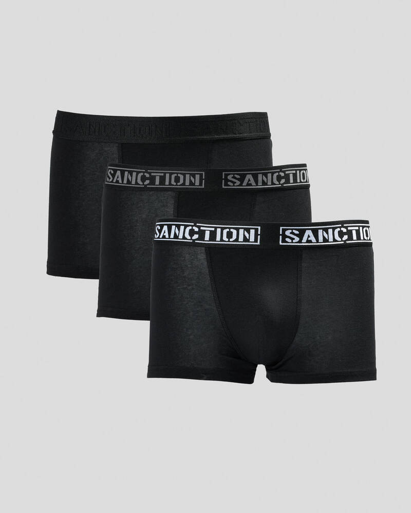 Sanction Boys' Elemental Fitted Boxer Shorts 3 Pack for Mens