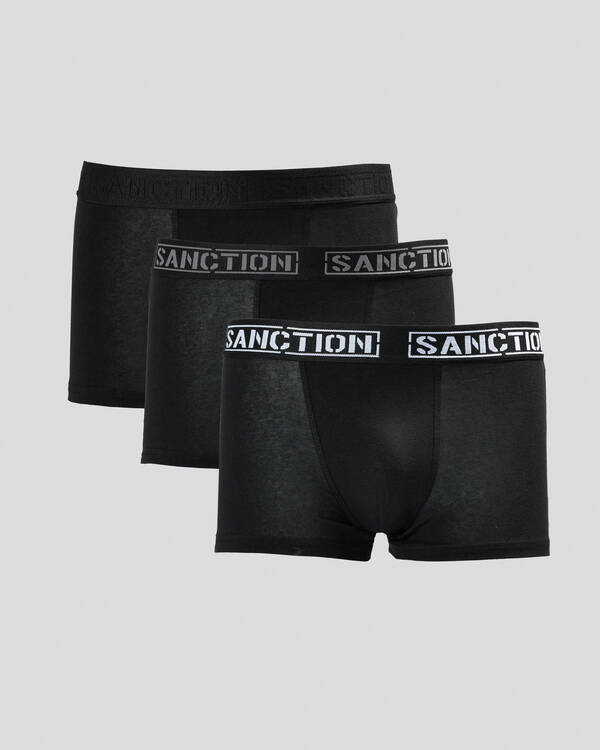 Sanction Boys' Elemental Fitted Boxer Shorts 3 Pack for Mens