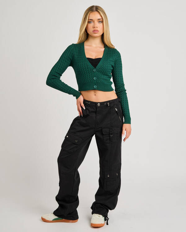 Ava And Ever Francesca Crop Knit Cardigan for Womens