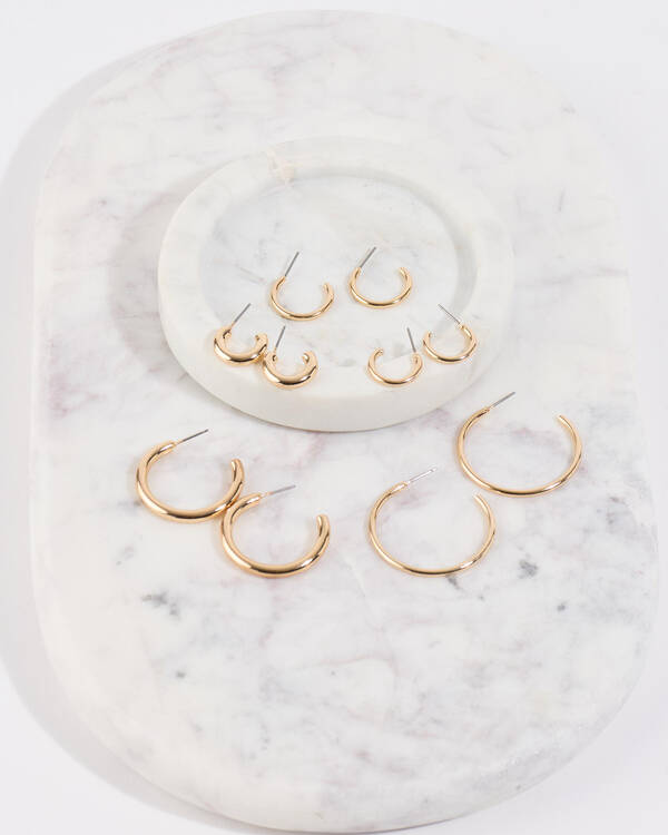 Karyn In LA Greta Hoop Earring Pack for Womens