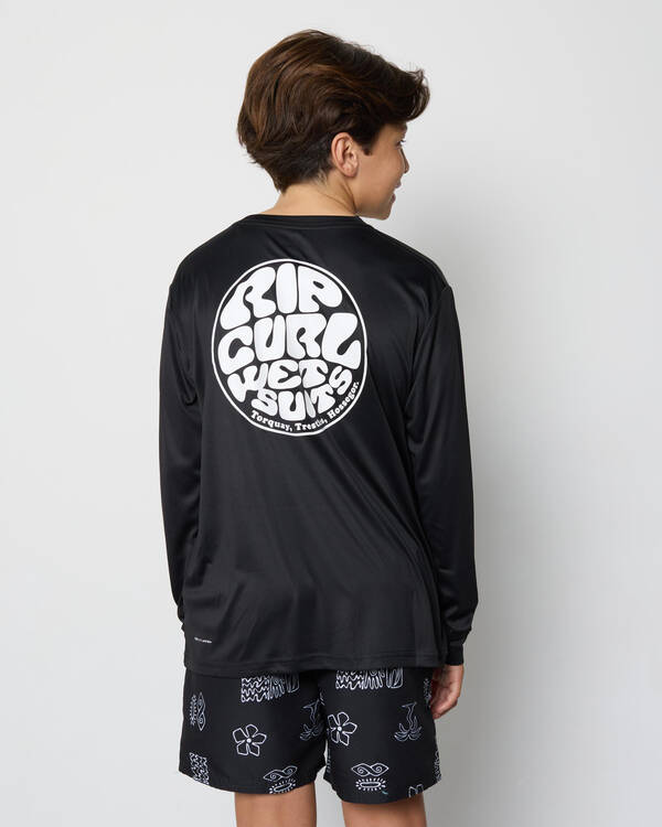 Rip Curl Boys' Icons Surflite Long Sleeve Rash Vest for Mens