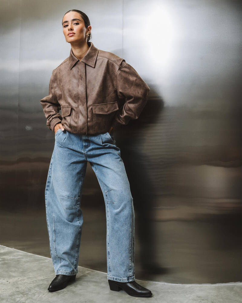DESU Cyndi Barrel Leg Jeans for Womens