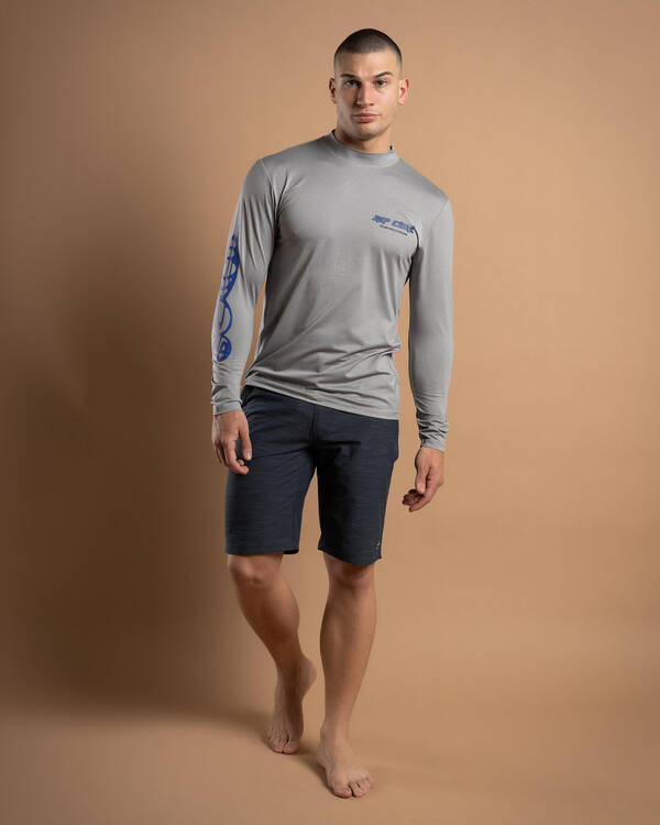 Rip Curl Quest Lockup Long Sleeve Rash Vest for Mens