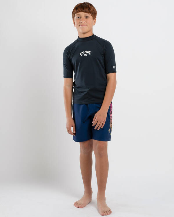 Billabong Boys' All Day Arch Short Sleeve Rash Vest for Mens