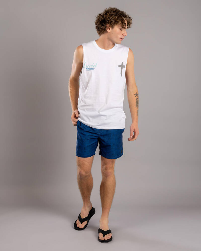 Lucid Encrypted Elastic Waist Shorts for Mens