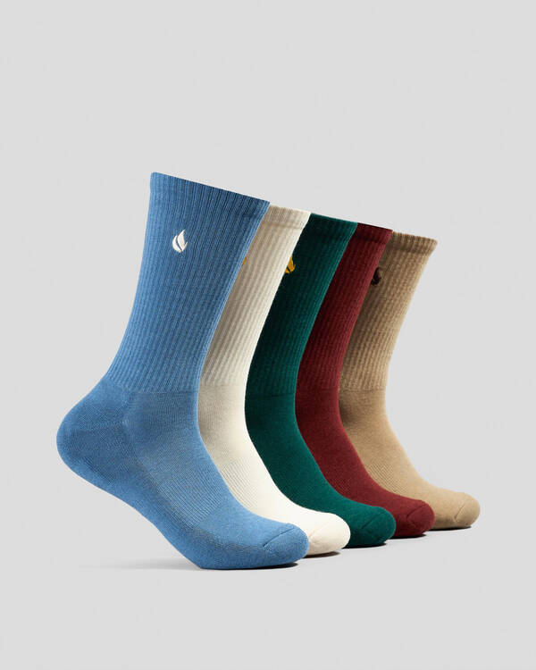 FOOT-IES Blaze Crew Sneaker Socks 5 Pack for Mens