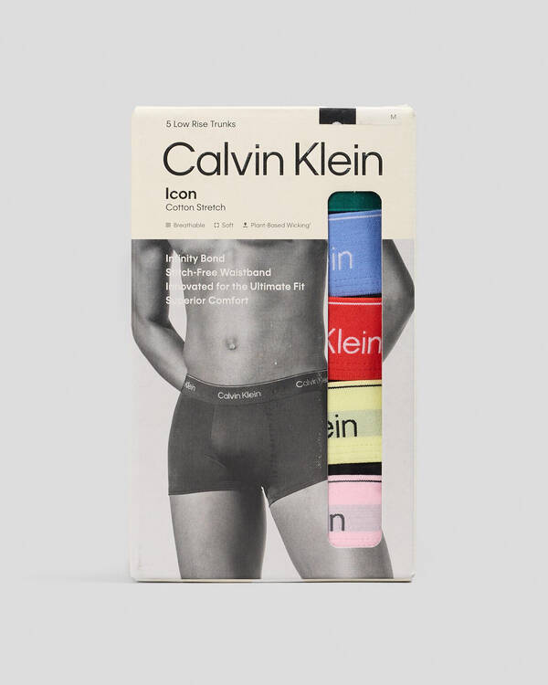 Calvin Klein Icon Cotton Stretch Low Rise Trunk 5 Pack for Mens