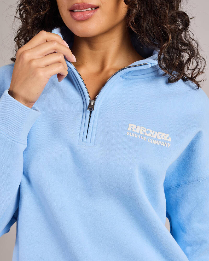 Rip Curl Surf Puff 1/4 Zip Sweatshirt for Womens