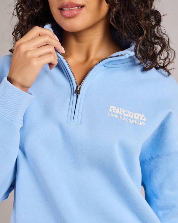 Rip Curl Surf Puff 1/4 Zip Sweatshirt for Womens