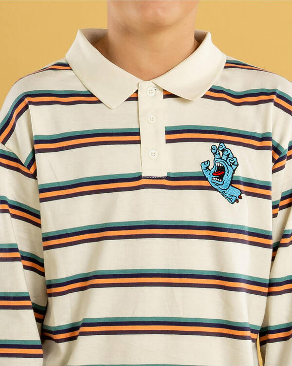 Santa Cruz Boys' Horizon Long Sleeve Polo T-Shirt for Mens