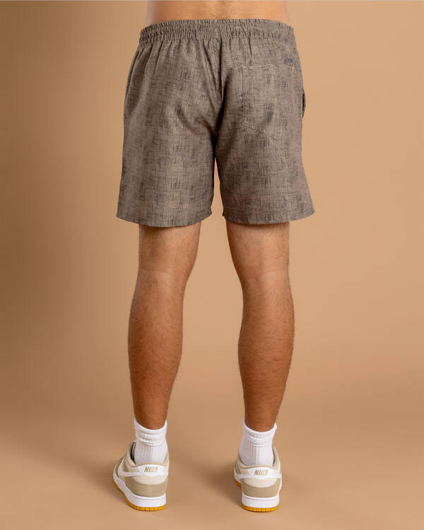 Lucid Encrypted Elastic Waist Shorts for Mens