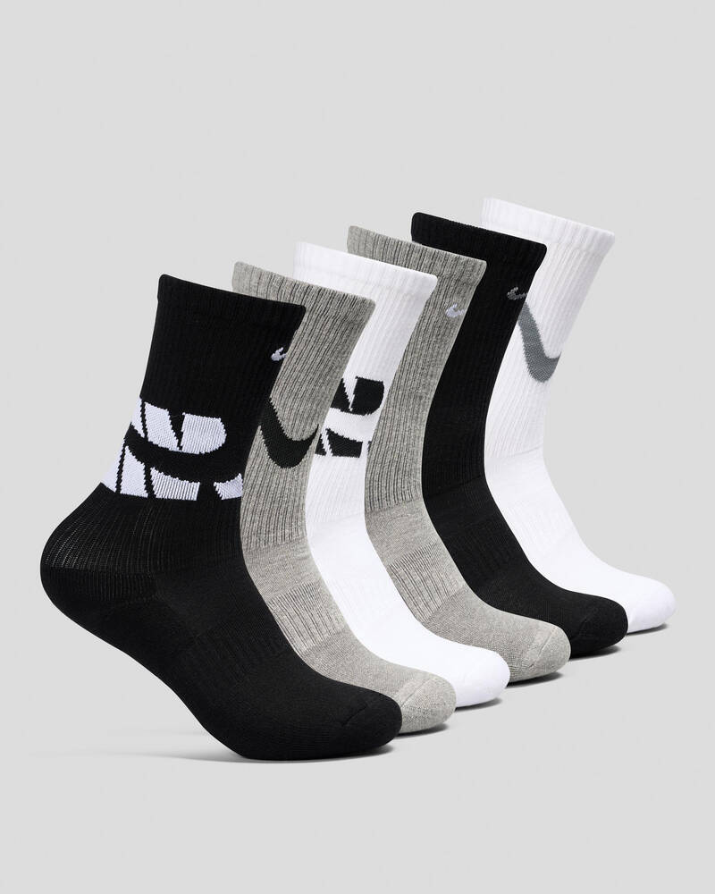 Nike Boys' Everyday Comfort Crew Socks 6 Pack for Mens