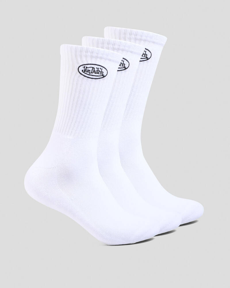 Von Dutch Oval Crew Sock 3 Pack for Mens
