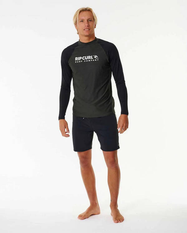 Rip Curl Shock UPF Long Sleeve Rash Vest for Mens