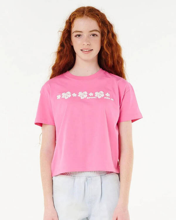 Rip Curl Girls' Neon Isles Cropped T-Shirt for Womens