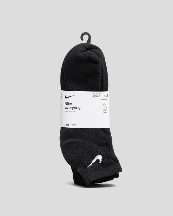 Nike Boys' Training Ankle Socks 3 Pack for Mens
