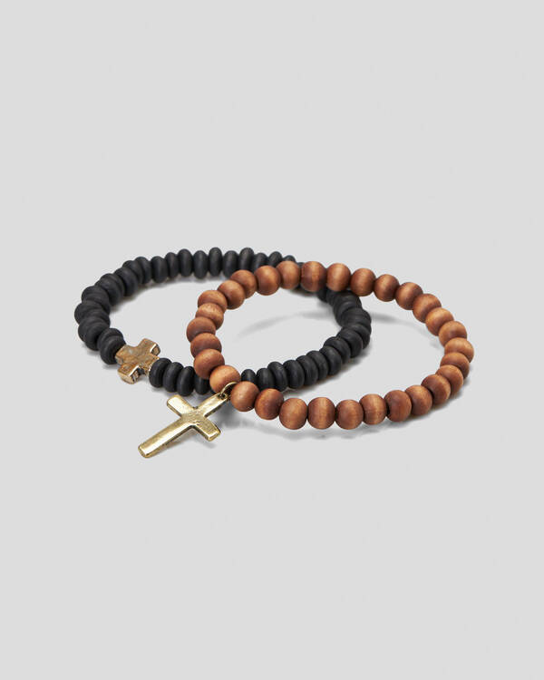 Classics 77 Icon Double Crossed Combo Bracelet Pack for Mens