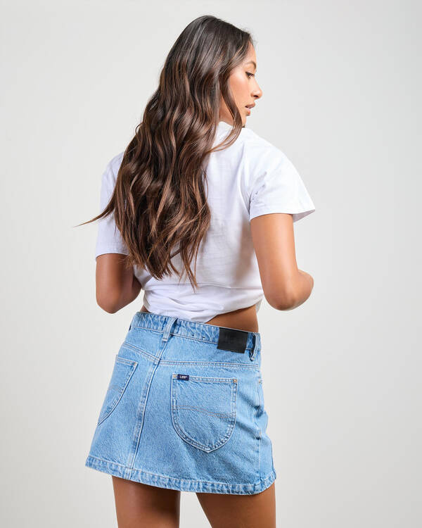 Lee Mid Mini Moto Skirt for Womens