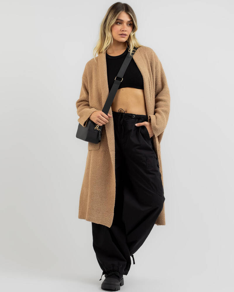Ava And Ever Penelope Longline Teddy Knit Cardigan for Womens