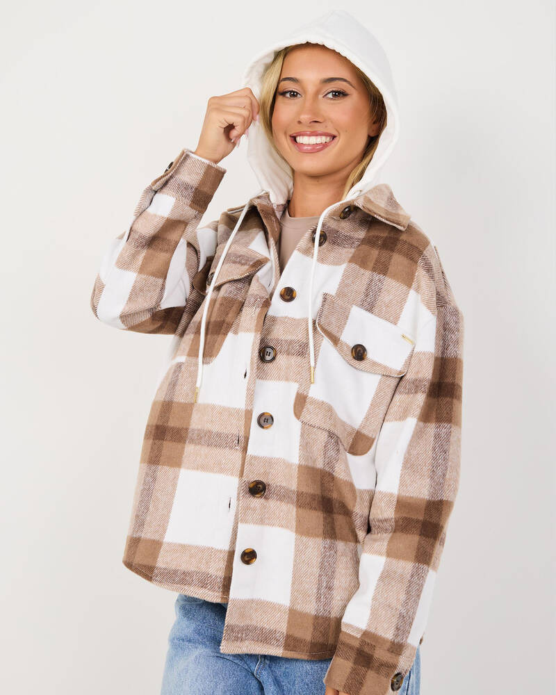 Ava And Ever Noah Hooded Shacket for Womens