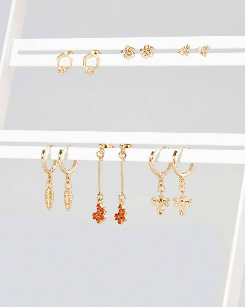 Karyn In LA Bee Hive Earring Pack for Womens