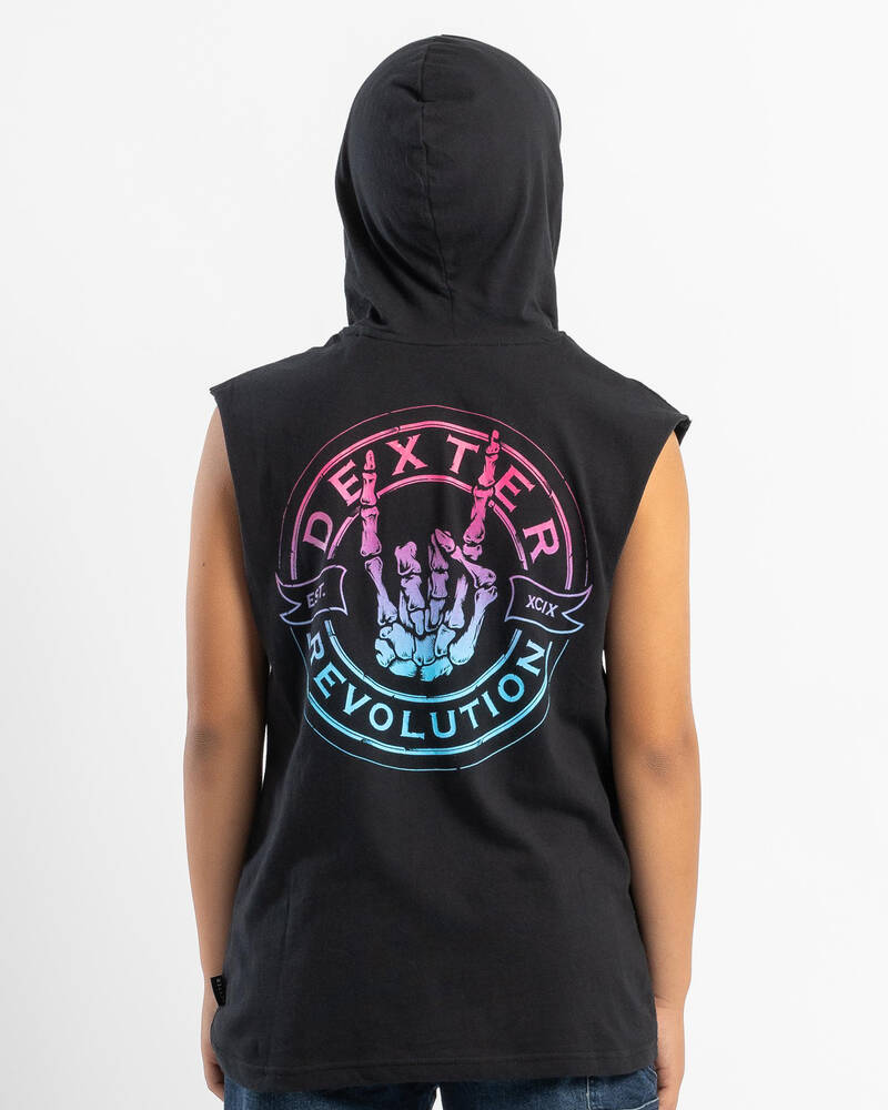 Dexter Boys' Rockstar Hooded Muscle T-Shirt for Mens