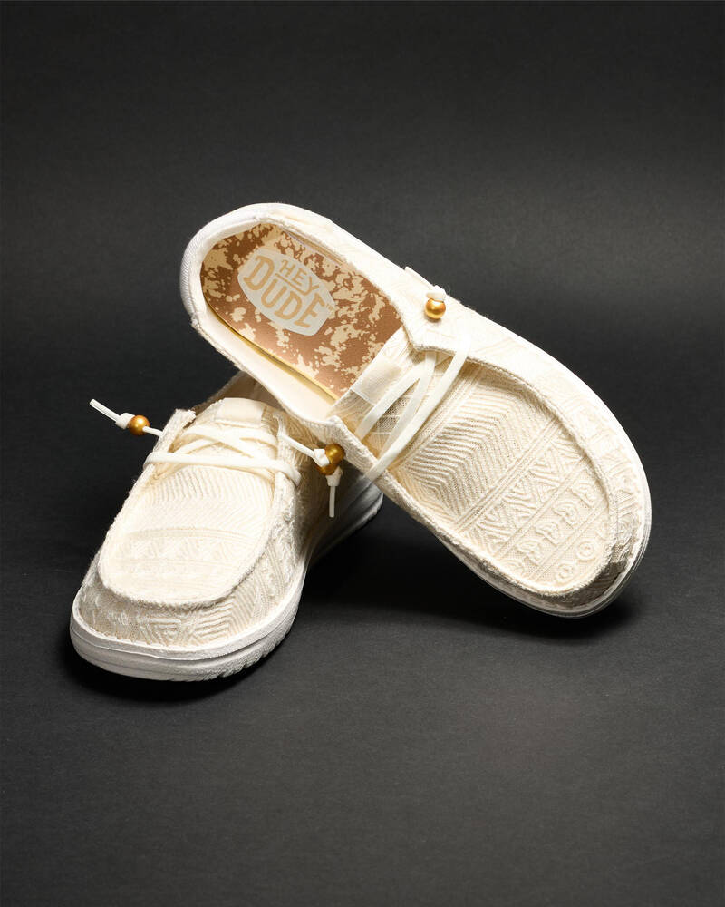 HEYDUDE Wendy Crochet Lace Shoes for Womens