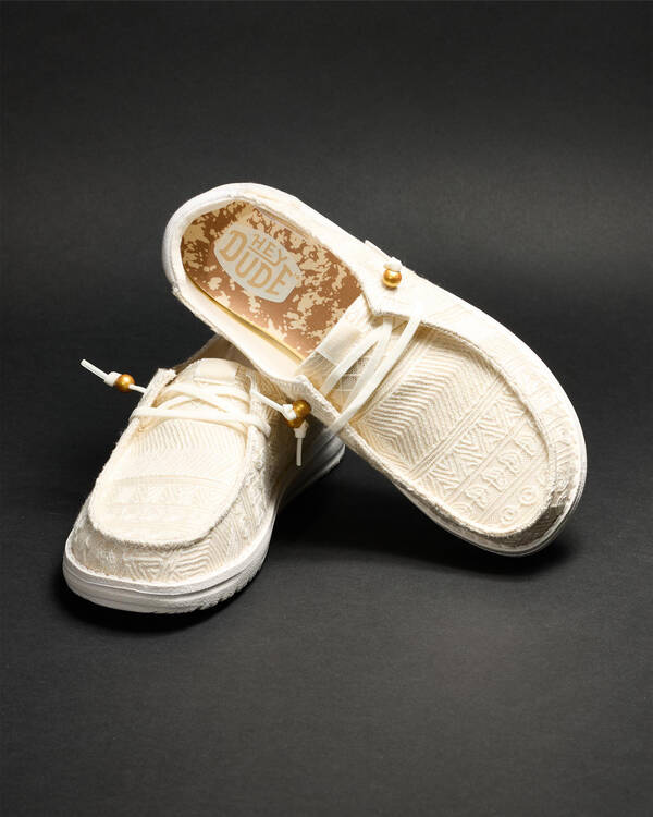 HEYDUDE Wendy Crochet Lace Shoes for Womens