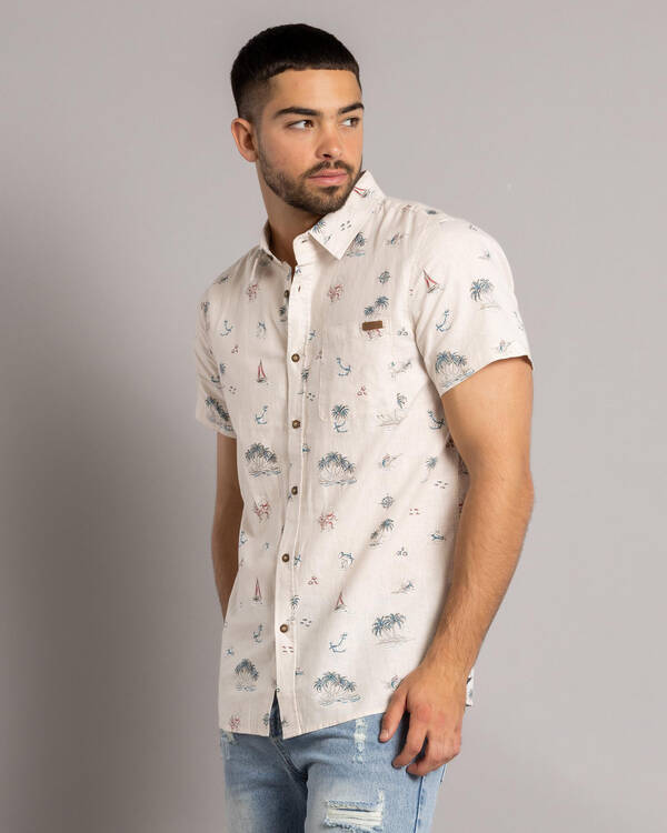 Salty Life Seashore Short Sleeve Shirt for Mens