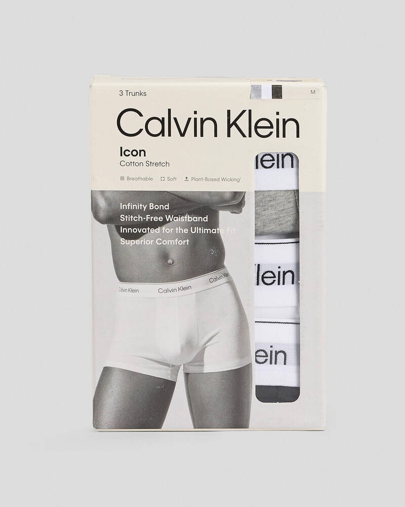 Calvin Klein Icon Cotton Stretch Trunk 3 Pack for Mens