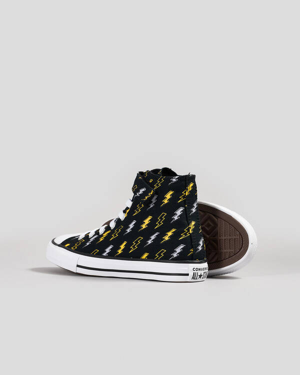 Converse Junior Boys' Chuck Taylor All Star Electric Bolt Easy-On Shoes for Mens