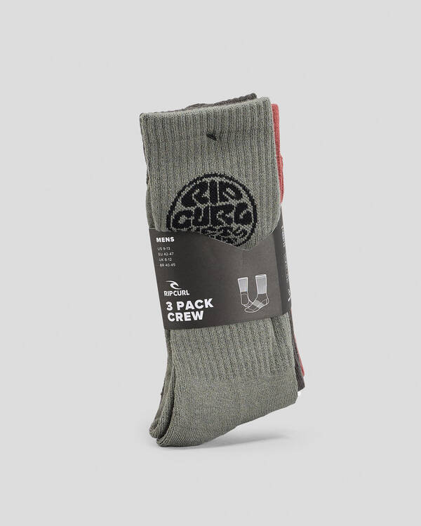 Rip Curl Wetty Crew Socks 3 Pack for Mens