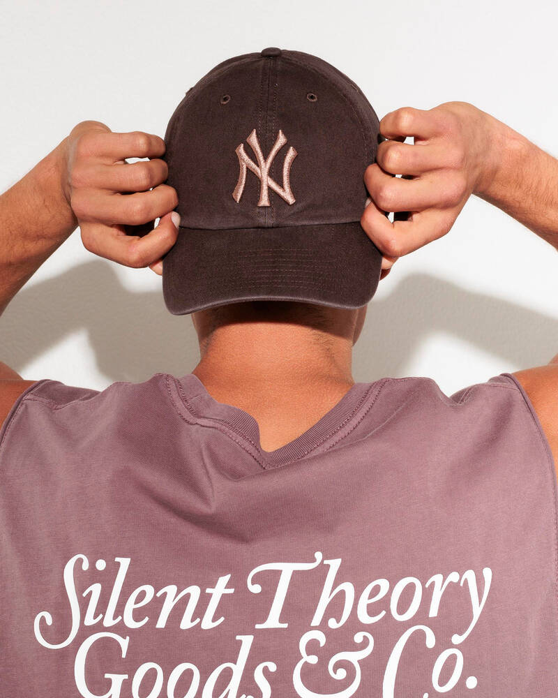 Forty Seven Mocha New York Yankees Clean Up Cap for Mens