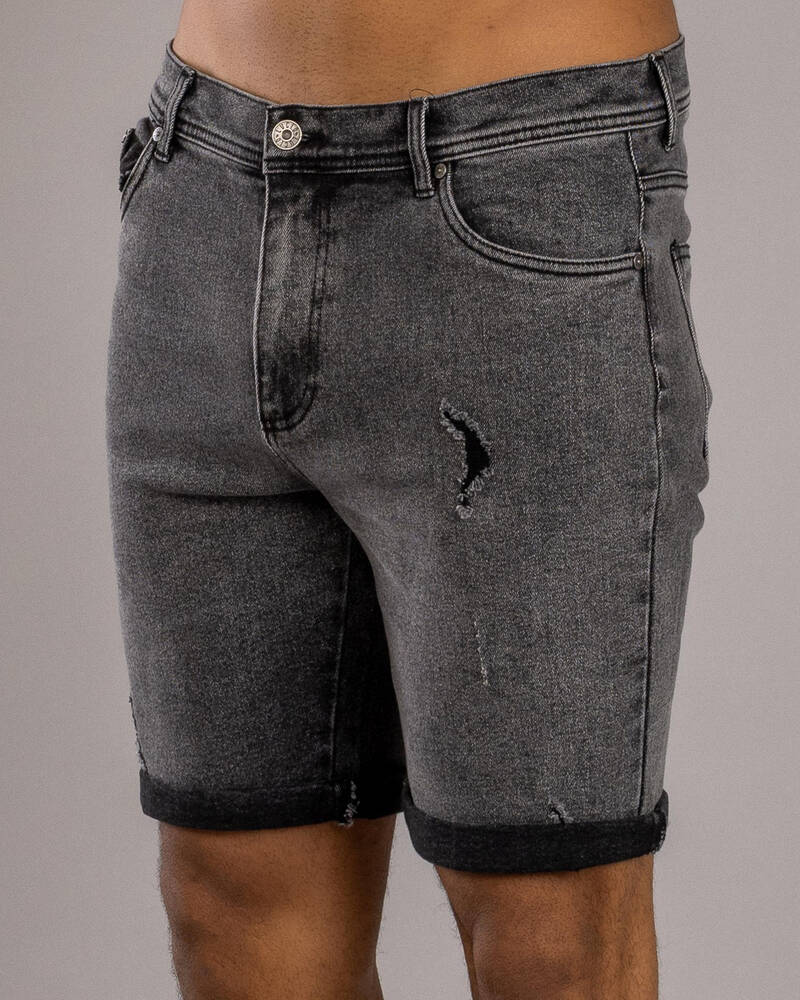 Lucid Madrid Denim Walk Shorts for Mens