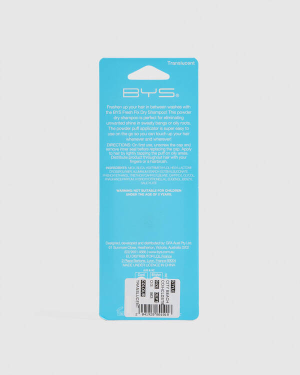 BYS Fresh Fix Translucent Dry Shampoo Powder for Womens