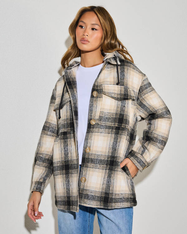 Mooloola Flynn Hooded Shacket for Womens