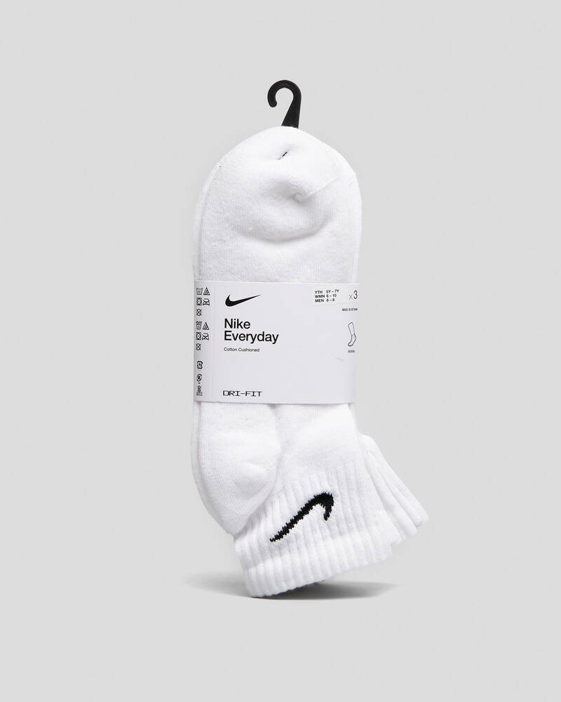 Nike Boys' Training Ankle Socks 3 Pack for Mens
