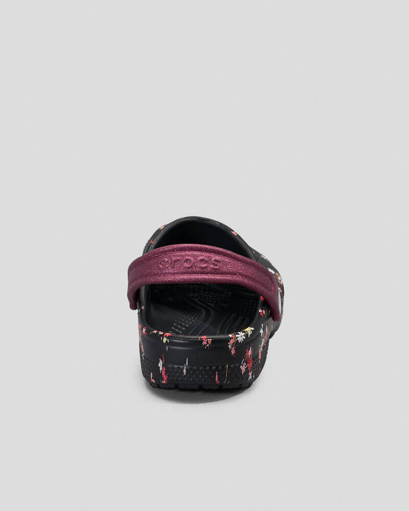 Crocs Kids' Classic Floral Print Clogs for Unisex
