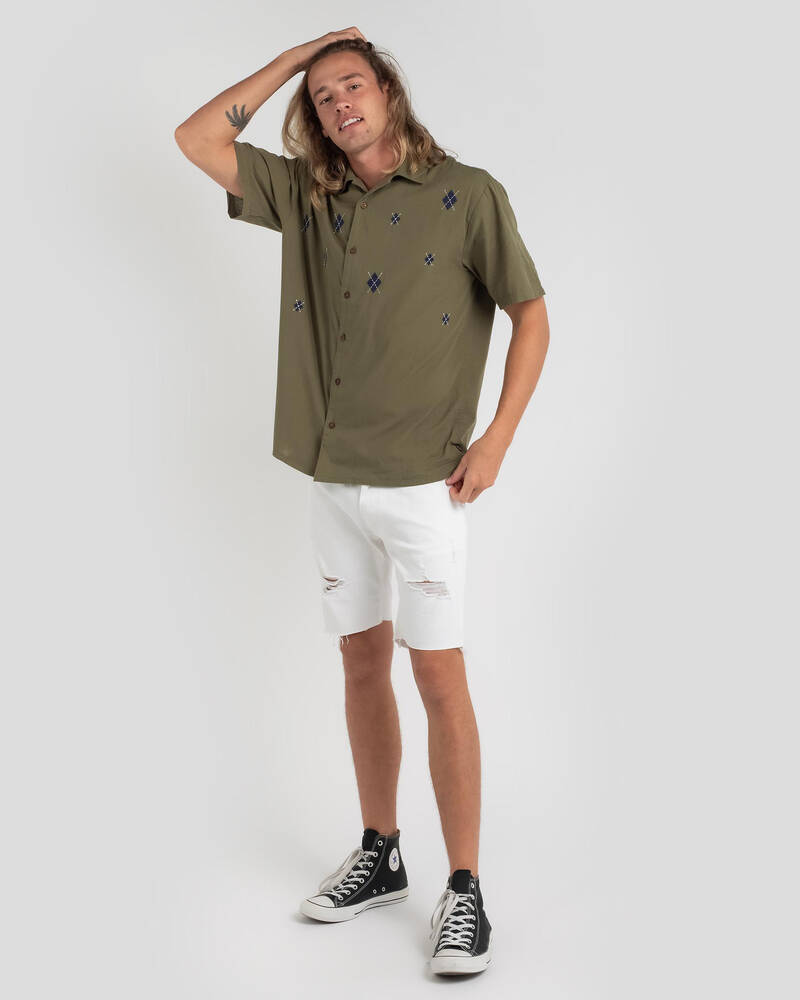 Brixton Camp Reserve Woven Short Sleeve Shirt for Mens