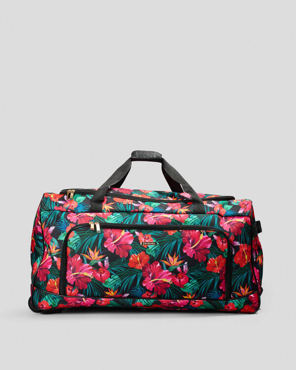 Mooloola Hibiscus Large Wheeled Travel Bag for Womens