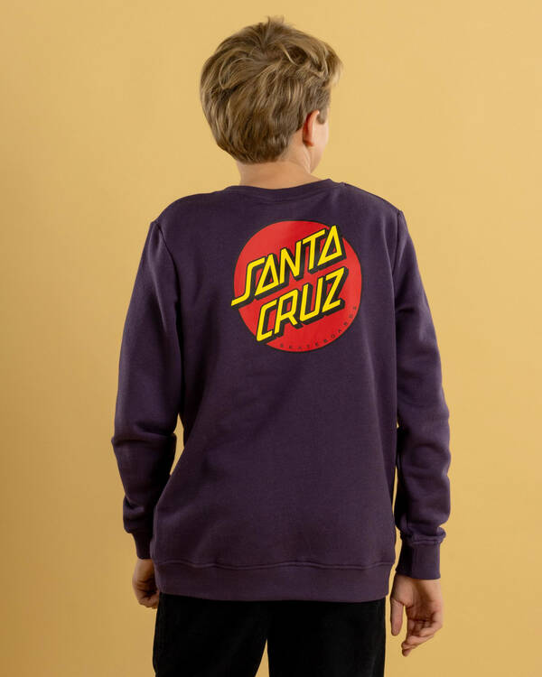 Santa Cruz Boys' Classic Dot Chest Crew Neck Sweatshirt for Mens