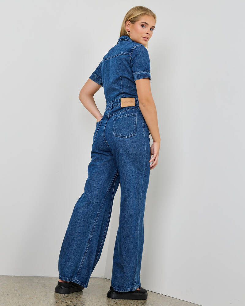 Afends Miami Hemp Denim Jumpsuit for Womens