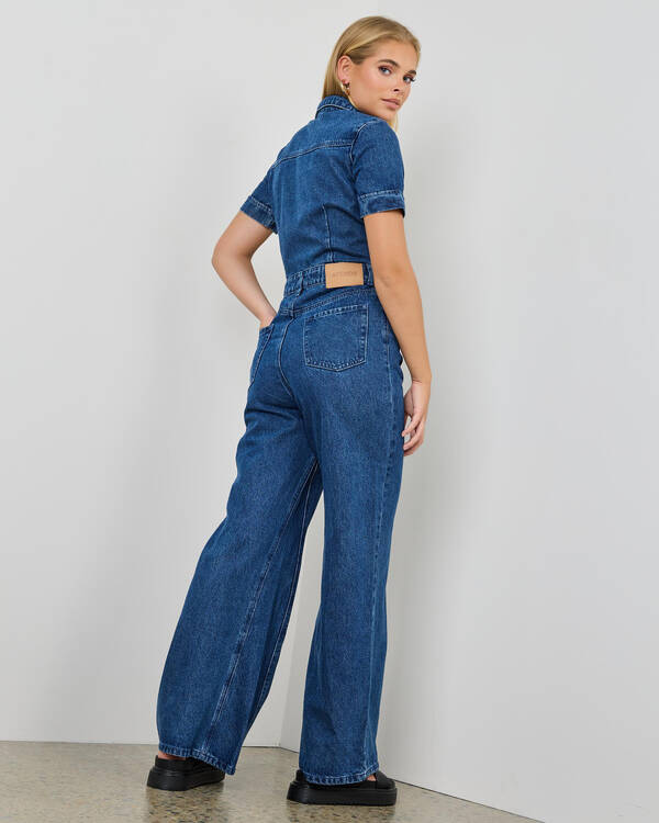 Afends Miami Hemp Denim Jumpsuit for Womens
