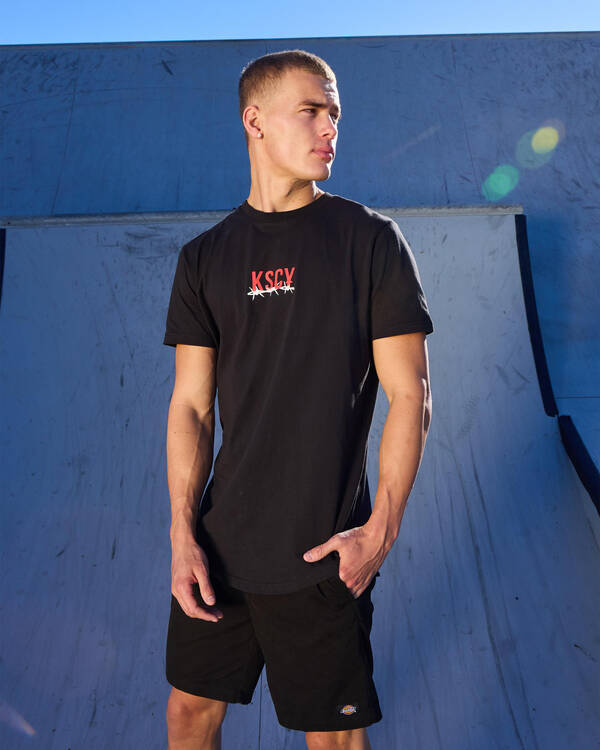 Kiss Chacey Diluted Dual Curve T-Shirt for Mens